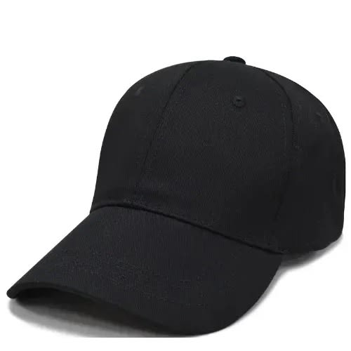 Classic Plain Baseball Face Cap - Black