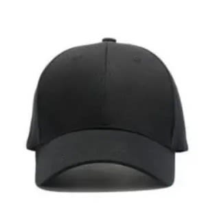 Classic Plain Baseball Face Cap - Black