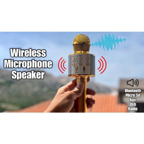 Wireless Karaoke Microphone Bluetooth Handheld Portable Speaker Home Ktv Player