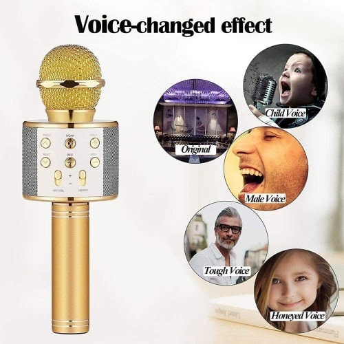Wireless Karaoke Microphone Bluetooth Handheld Portable Speaker Home Ktv Player