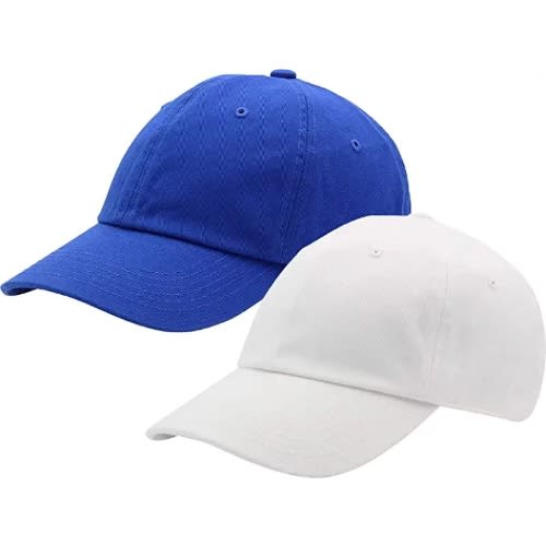 Set of Two Unisex Face Cap - White and Blue
