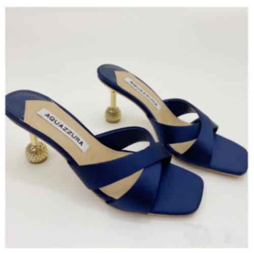 Ball Tip Sole Ladies Mule - Blue