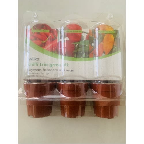 Chilli Trio Grow Kit - Seeds - Pepper - 20g