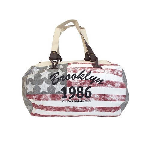 Stripes & Stars Canvas Duffle Bag