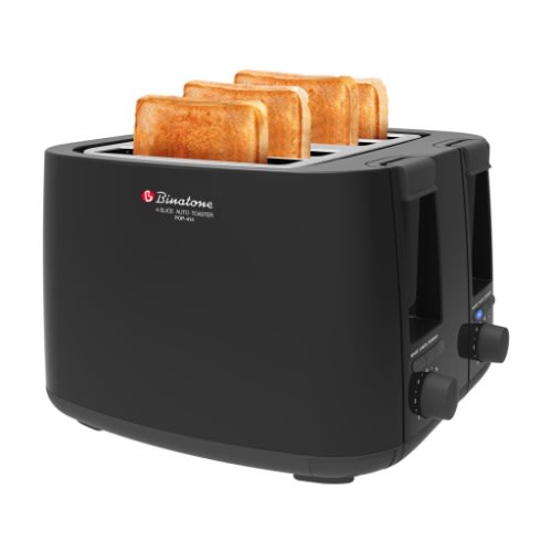Family Four Slice Auto Pop-up Toaster - 1500w - Black - Pop-414