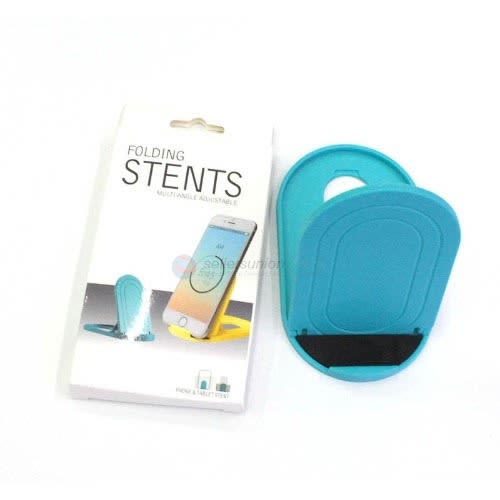 Adjustable Folding Stents Tablet And Phone Holder - Blue