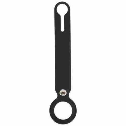 Shockproof Anti-scratch Silicone Protective Case Cover With Hang Loop For Airtag- Black