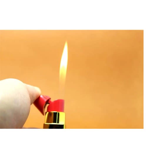 Lipstick Shaped Refillable Cigarette Lighter - White