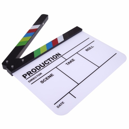 Acrylic Dry Erase Clapper Board Tv Movie Film Director