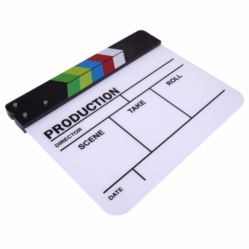 Acrylic Dry Erase Clapper Board Tv Movie Film Director
