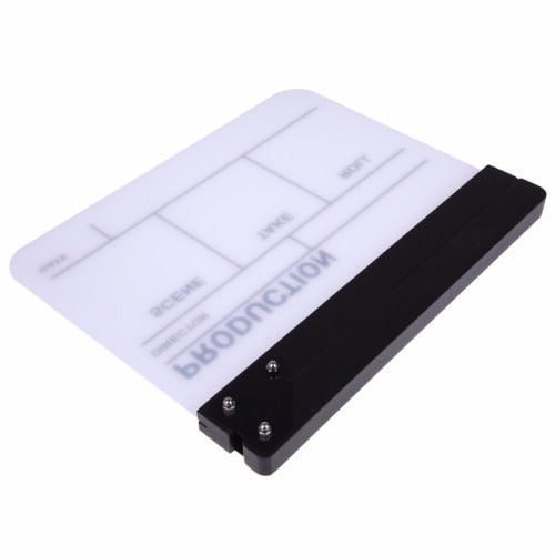 Acrylic Dry Erase Clapper Board Tv Movie Film Director
