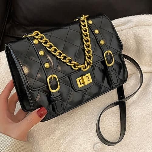 Ladies Leather Handbag- Black