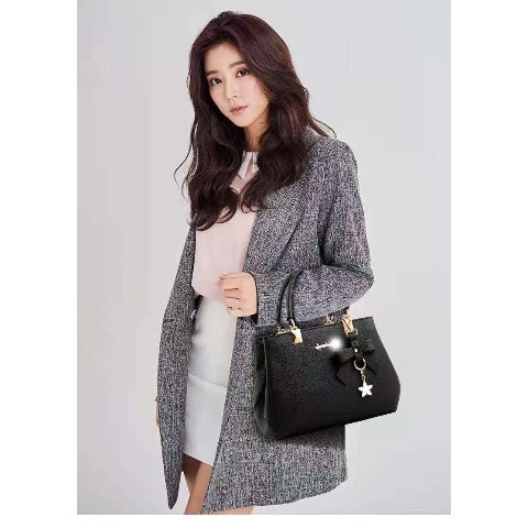 Great Star Women's Leather Handbag - Black