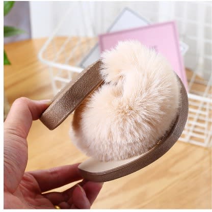 Women's Fur Slippers - Nude