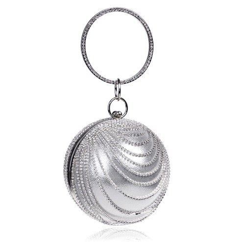 Round Dangling Stone Sudded Chain Purse