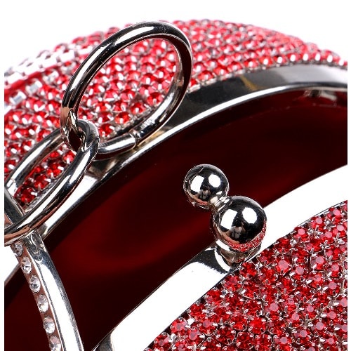 Round Dangling Stone Sudded Chain Purse