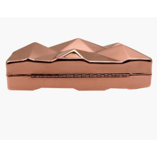 Metallic Prism Style Clutch Purse - Rose Gold