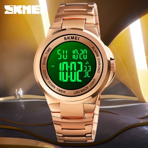 Men Digital Wristwatch 1712-rg-blackface