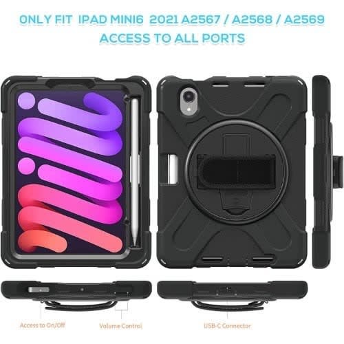 Shockproof Amored Defender Protective Case For iPad Mini 6 2021