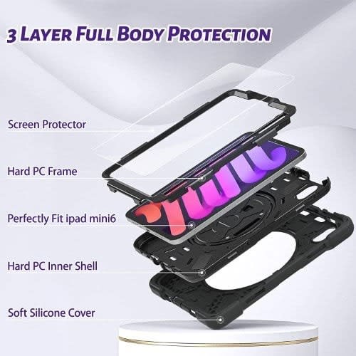 Shockproof Amored Defender Protective Case For iPad Mini 6 2021