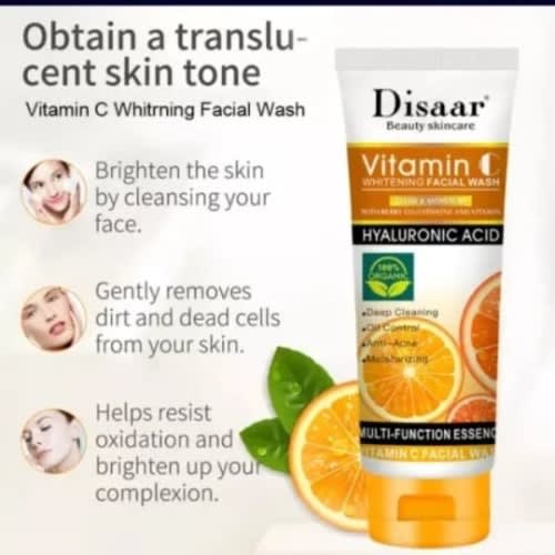 Disaar Vitamin C Facial Wash With Hyaluronic Acid-100ml