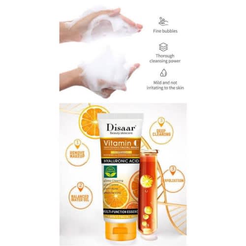 Disaar Vitamin C Facial Wash With Hyaluronic Acid-100ml