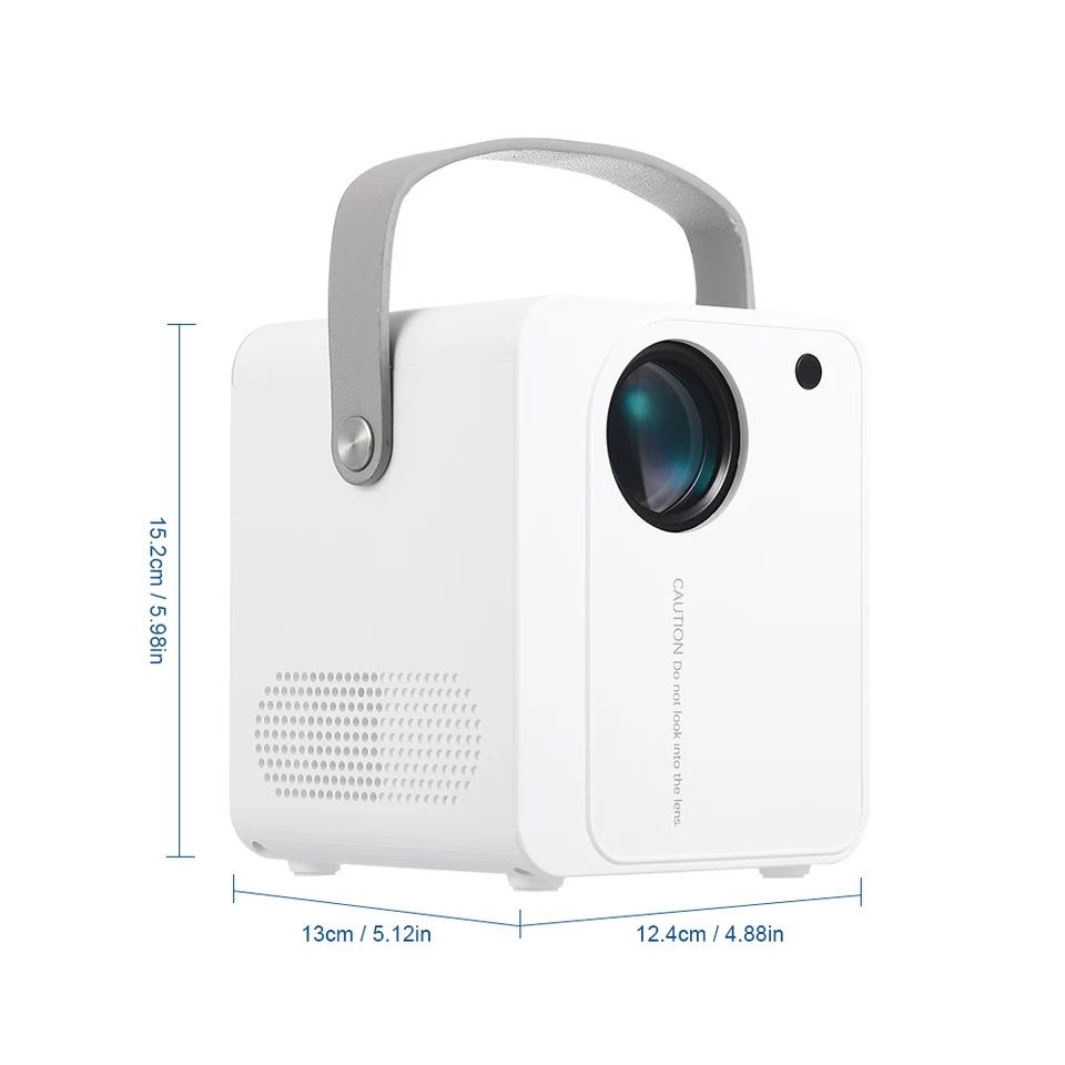 ZXL-Y8 Intelligent Portable HD 4K Projector, US Plug, Specification:Android Version(White)