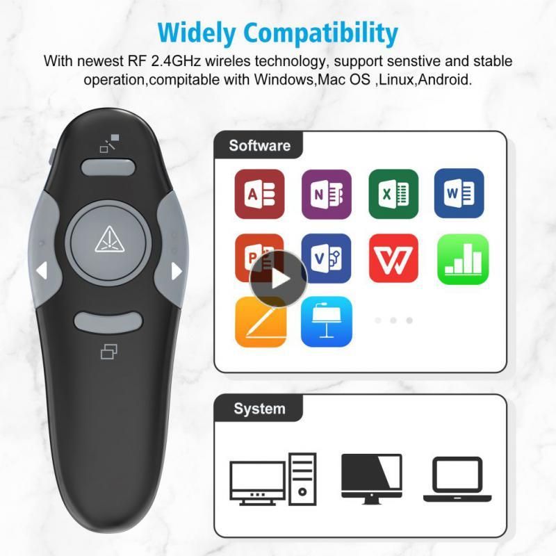 Usb Powerpoint Infrared Pen 2.4ghz Page Turning Remote Clicker Projection Remote Control Ppt Teaching Rf Presenter Pen Wireless
