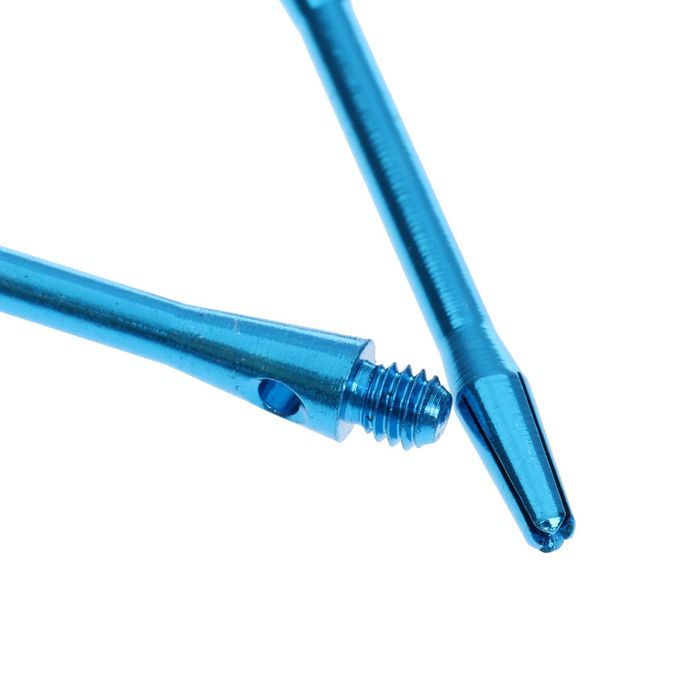 10pcs 2inch 2BA Thread Aluminium Alloy Re-Grooved Dart Stems Blue