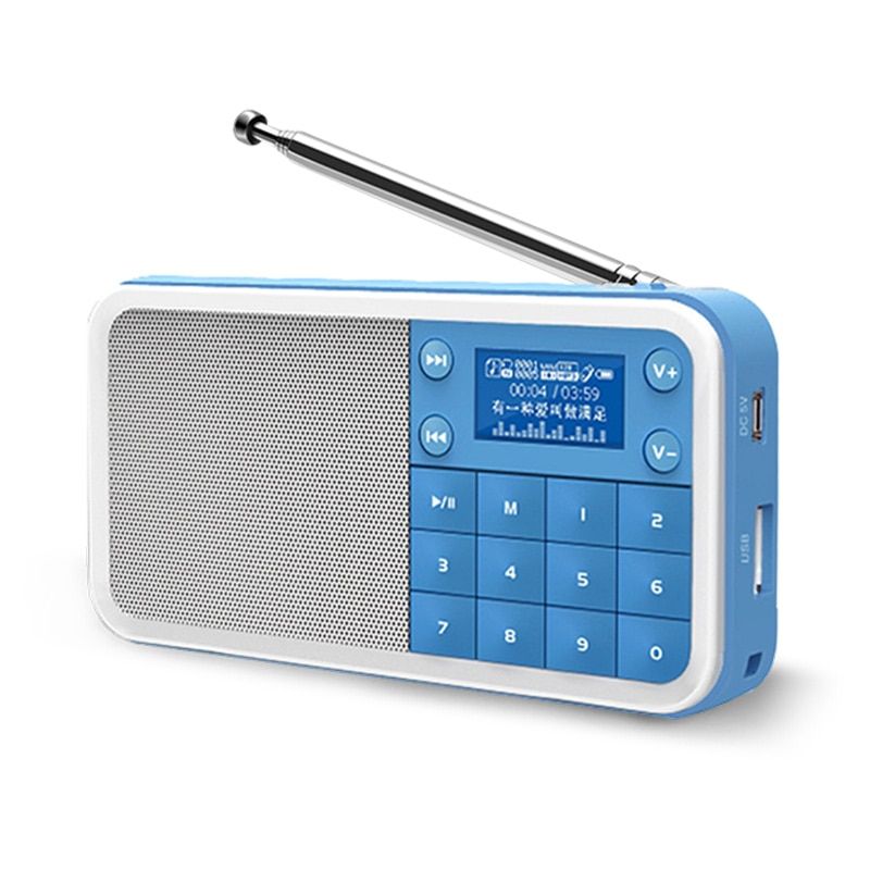 Portable Digital FM Radio Speaker Walkman Memorry Card,USB Disk MP3 Music Player-LCD Display,HiFi Soundcore Mini Audio Amplifier