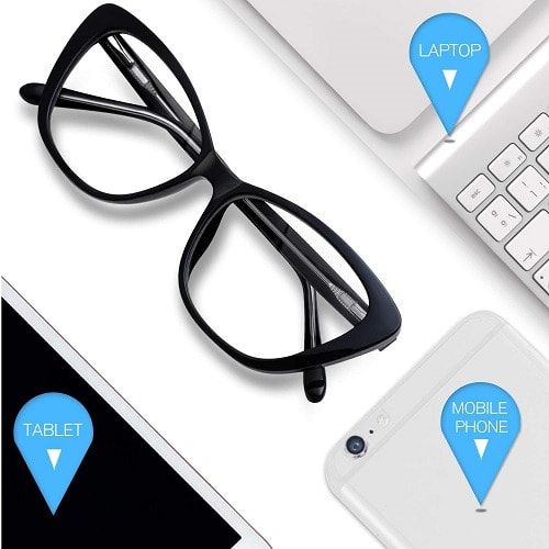 Anti Blue Light Blocking Computer Cat Eye Glasses With Case