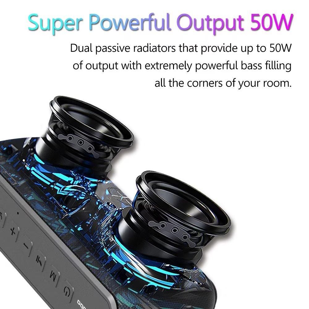 Bluetooth Portable Speaker Subwoofer IPX5 X7 50W For Outdoor
