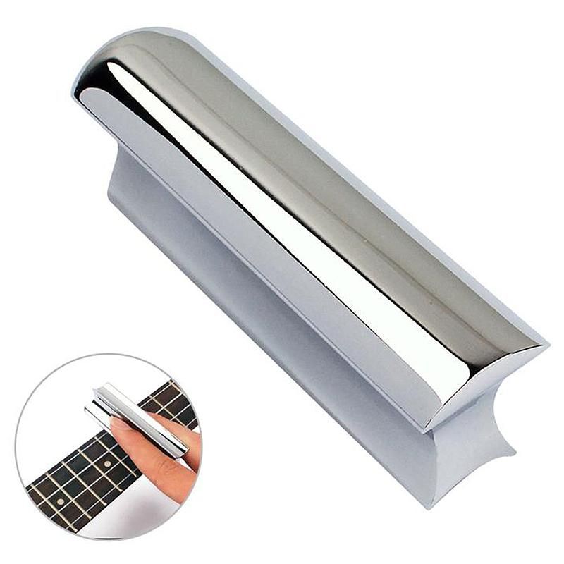 Guitar Slide Steel Solid Stainless Tone Bar Hawaiian Slider for Acoustic Electric Guitar Instruments Portable Chrome Color