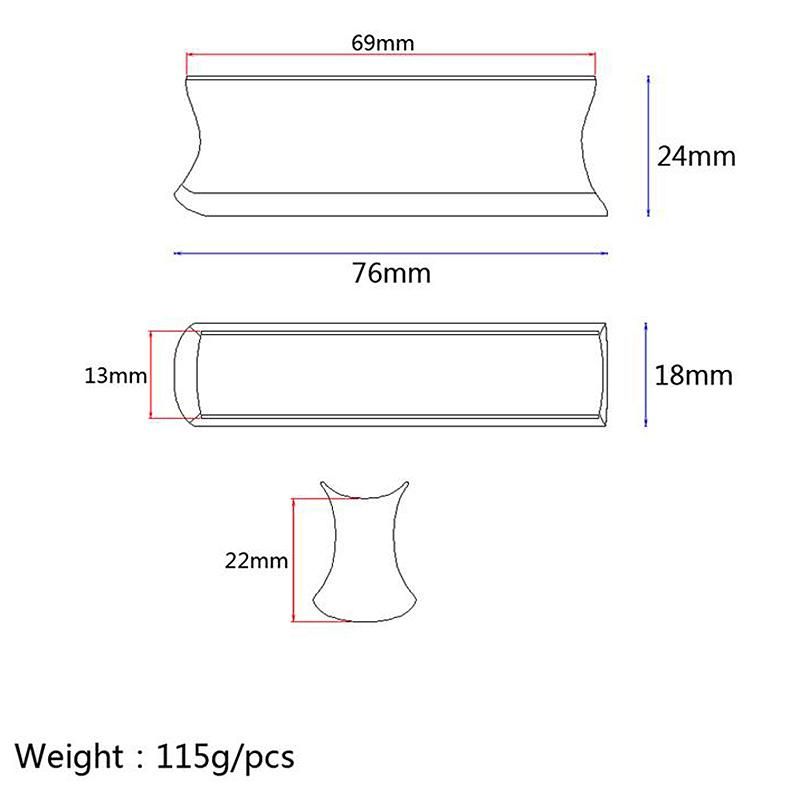 Guitar Slide Steel Solid Stainless Tone Bar Hawaiian Slider for Acoustic Electric Guitar Instruments Portable Chrome Color