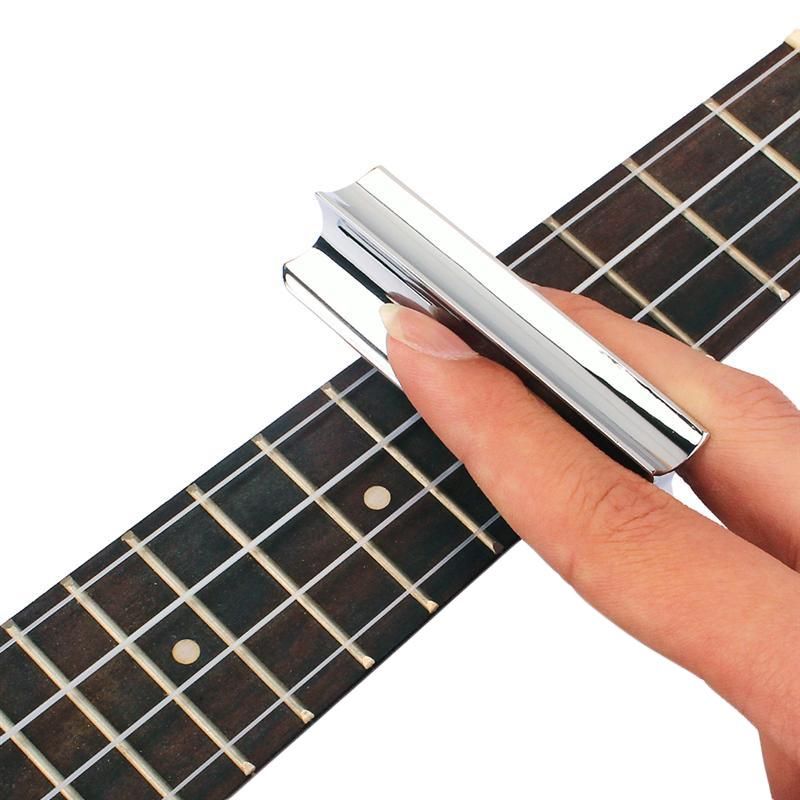 Guitar Slide Steel Solid Stainless Tone Bar Hawaiian Slider for Acoustic Electric Guitar Instruments Portable Chrome Color