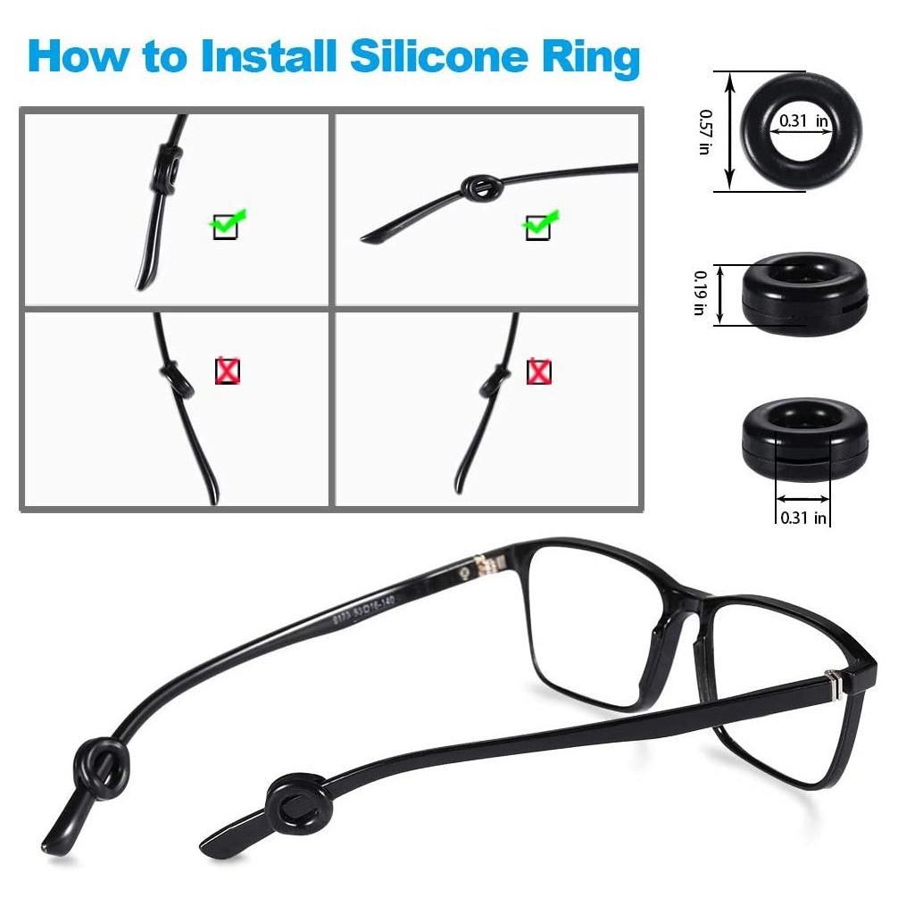 16 Pairs Eyeglasses Retainers Anti-Slip Eyeglass Holder