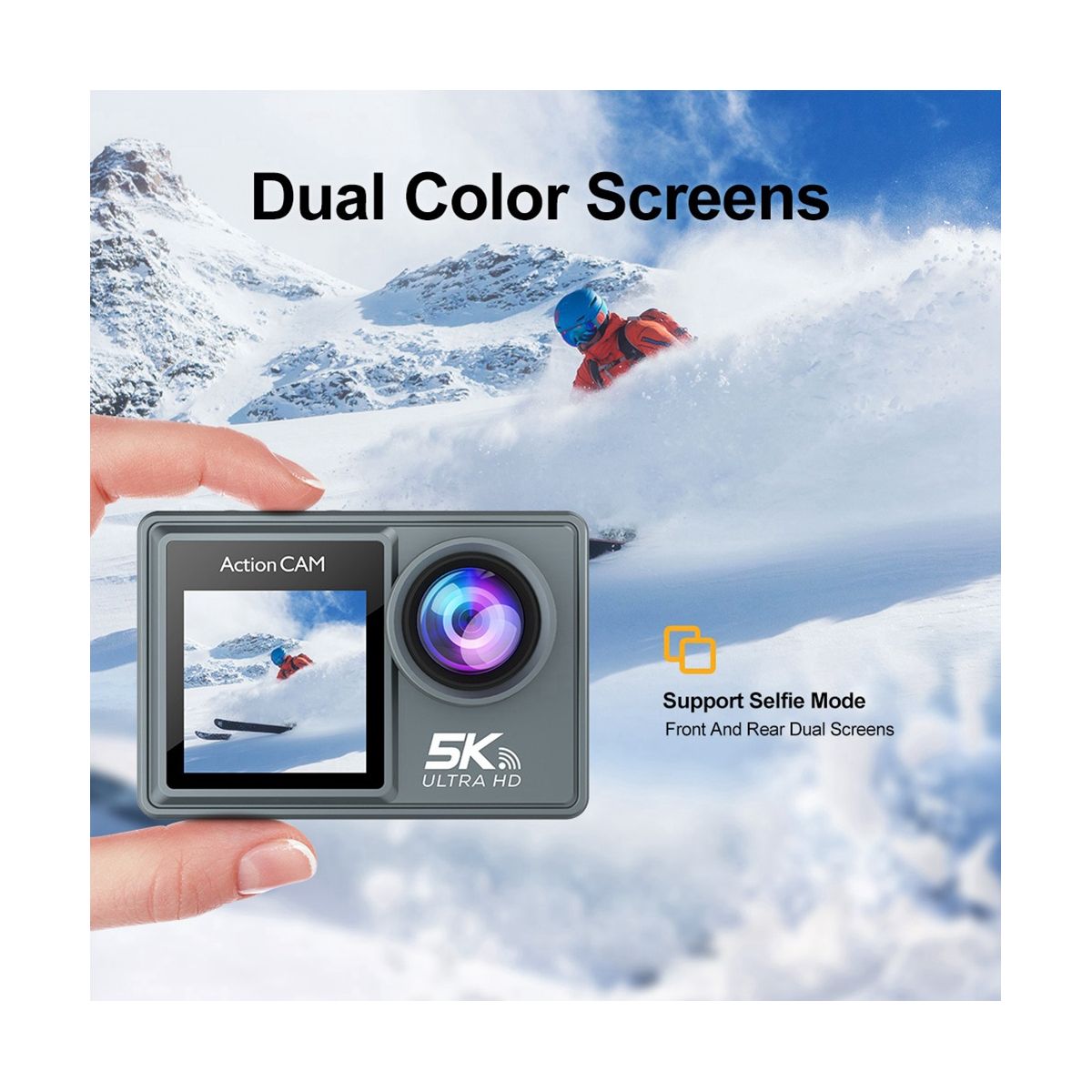 5K 30FPS Action Camera with Wifi Remote Control Electronic Image Stabilization Camera for Outdoor Diving Sports
