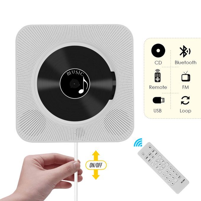 Portable Wall Mounted CD Player Music Amplifier Audio