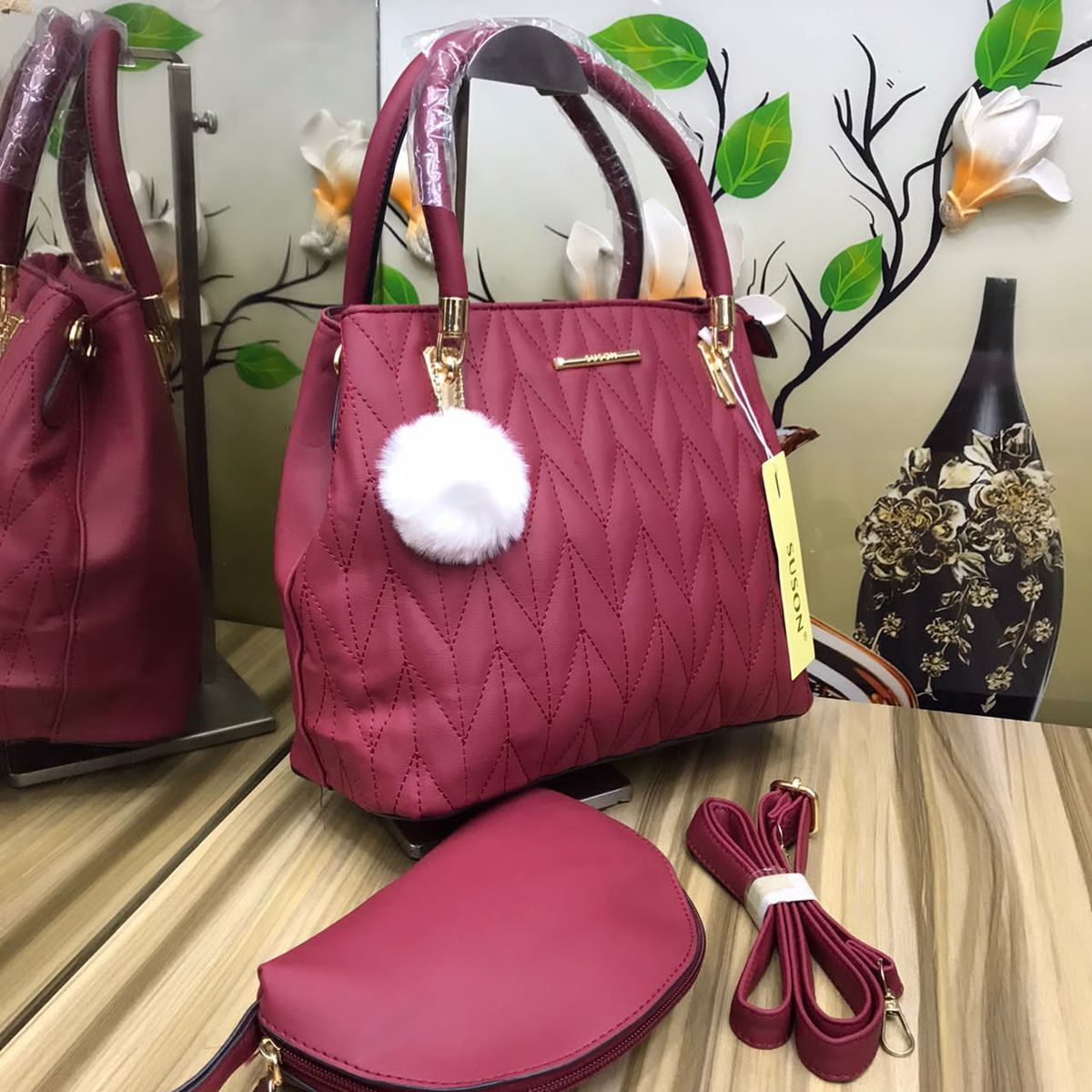 Top Deal Black Friday  2 In 1 High Quality PU Mini Shopper Ladies Handbag