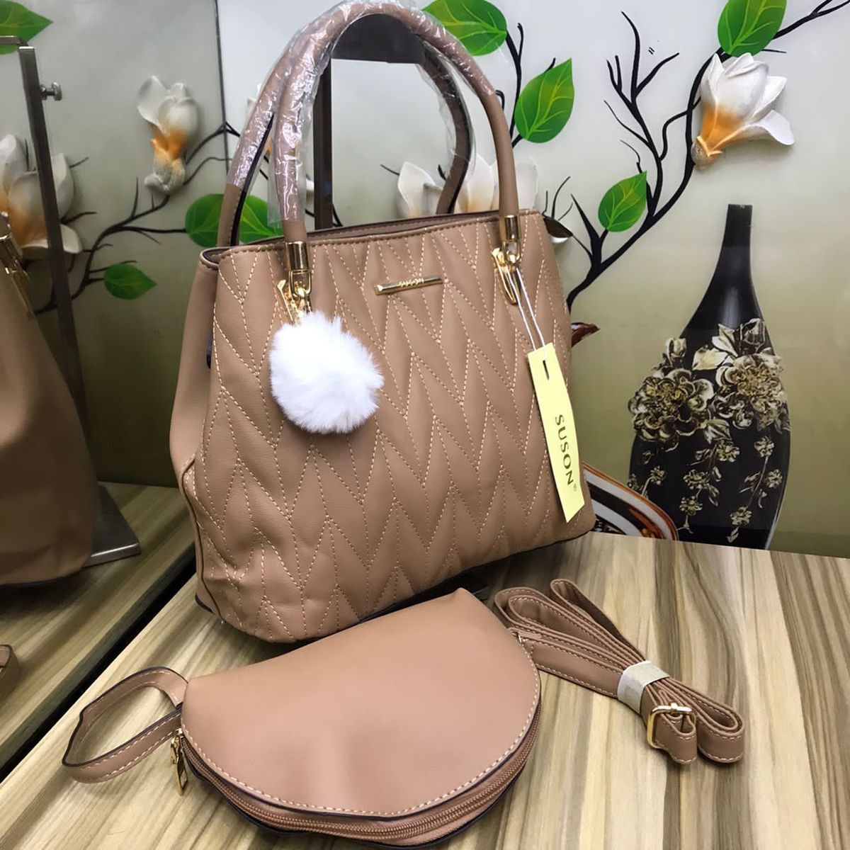 Top Deal Black Friday  2 In 1 High Quality PU Mini Shopper Ladies Handbag