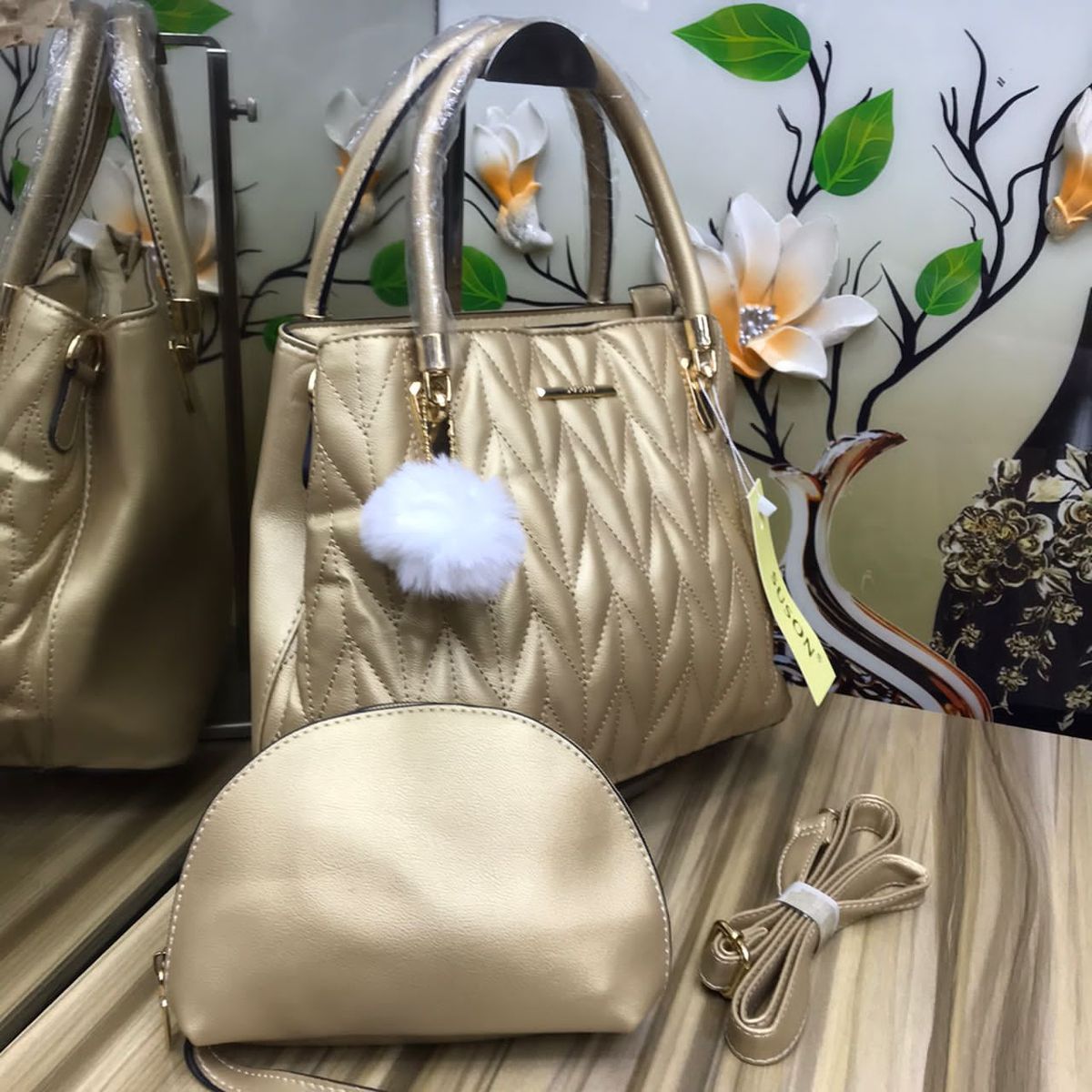Top Deal Black Friday  2 In 1 High Quality PU Mini Shopper Ladies Handbag