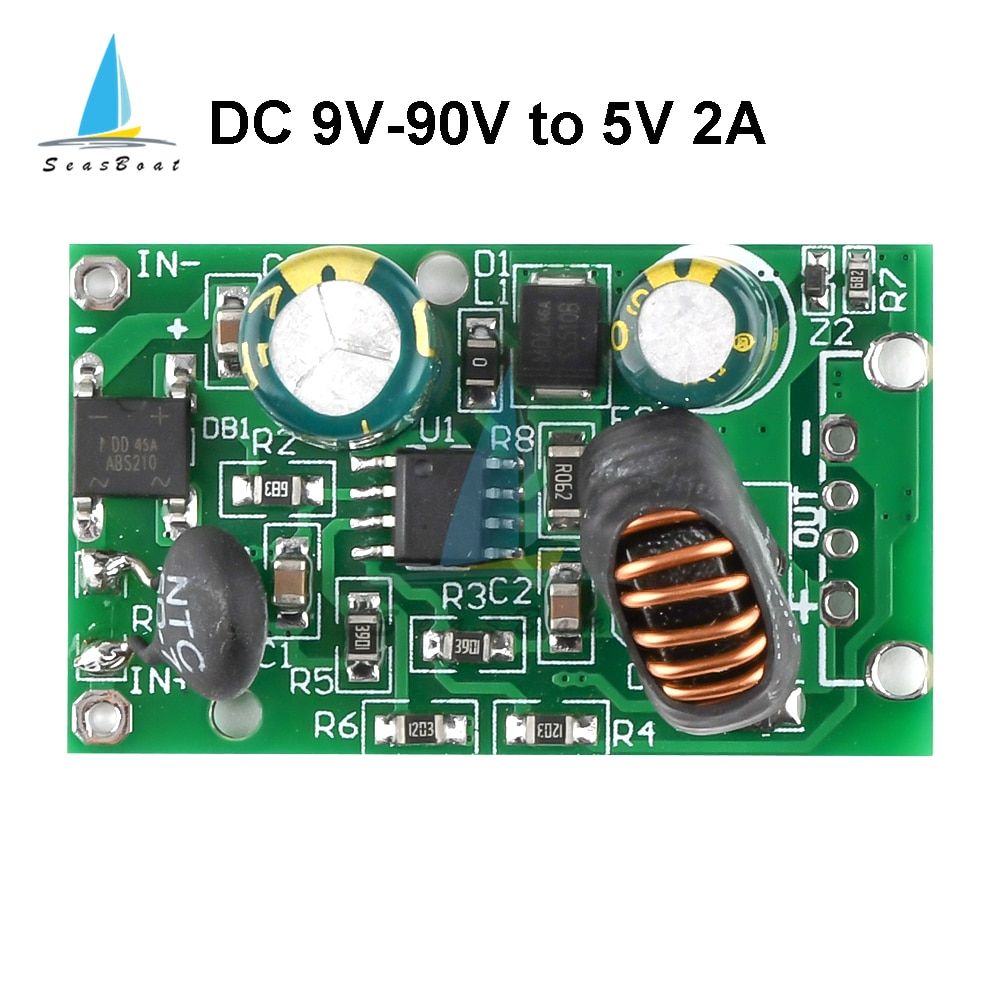 DC 9V 12V 24V 36V 48V 72V 84V 90V To 5V 2A 12V 2A Step Down Module Power Supply Dc Dc Converter Non-isolated Buck Converter