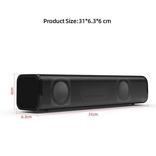 Sound Bar Computer Speaker Home Wired USB Theater TV Boombox Subwoofer HD Sound Quality Dual Speakers