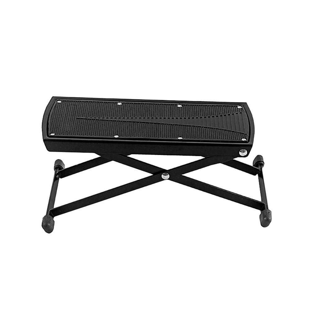 Guitar Pedal Footstool Foot Rest Adjustable Folding Portable Black