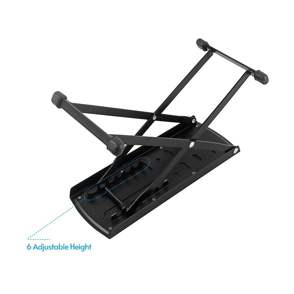 Guitar Pedal Footstool Foot Rest Adjustable Folding Portable Black