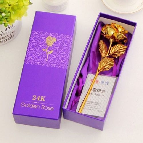 Rose Gold Foil Leaf Val's Day Gift