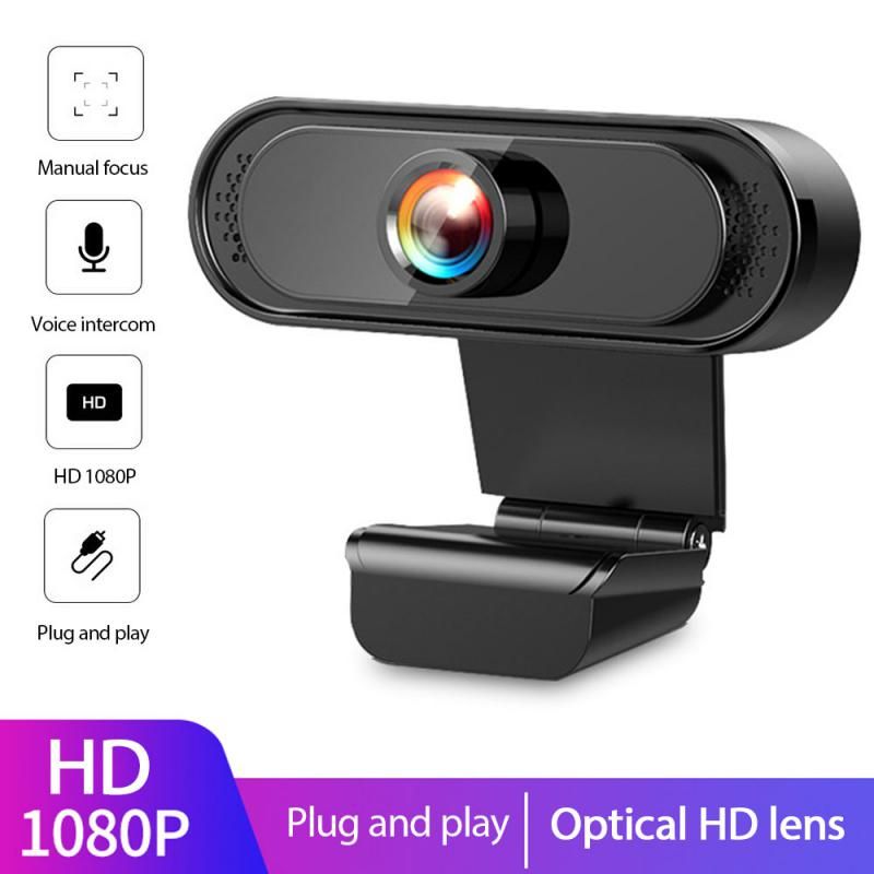 Wireless Wifi With USB2.0 Port External Microphone For Laptop Desktop Black Security Camera 1080P