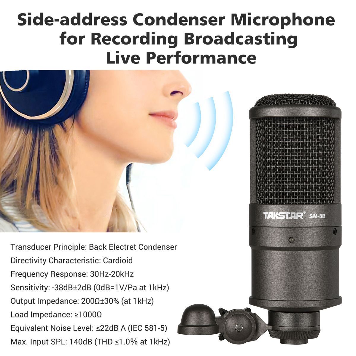 SM-8B Side-address Microphone Condenser Mic With