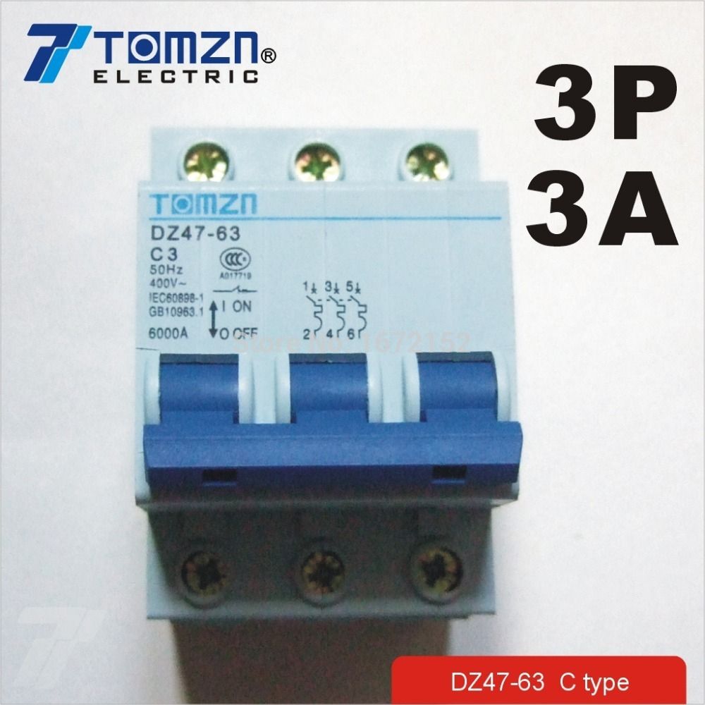 400V~ Circuit Breaker 415V MCB 240V 3A 3P 60HZ 50HZ