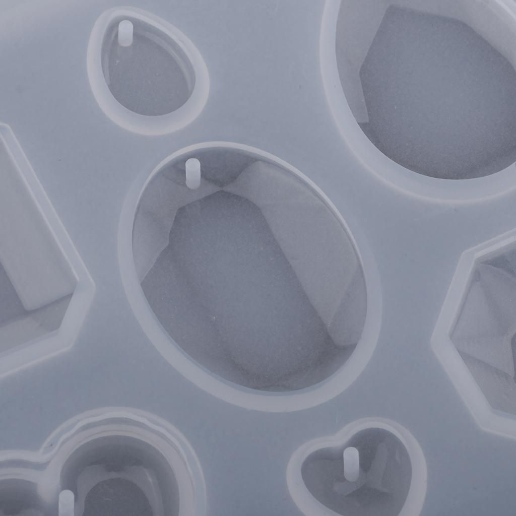 Gem Shapes Diamond Silicone Pendant Mold DIY Jewelry Resin Craft Mold